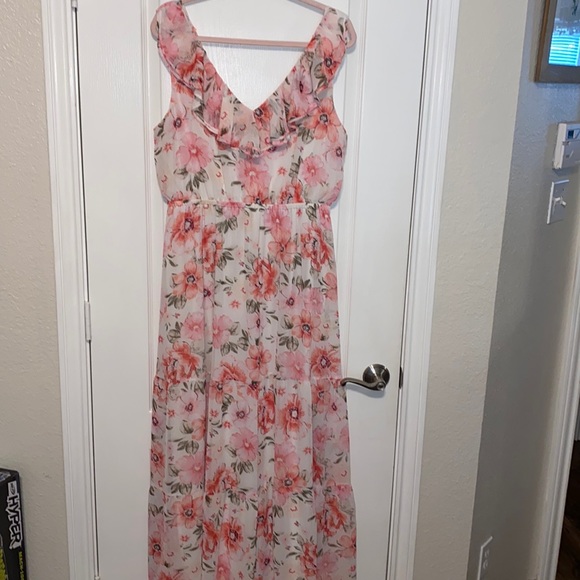 FLORAL MAXI DRESS - Picture 4 of 11